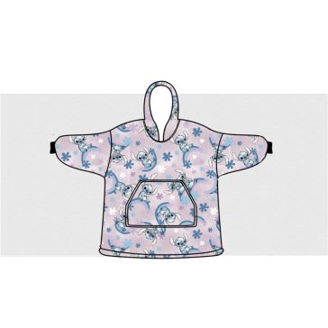   Disney Lilo és Stitch, A csillagkutya Dreamy belebújós plüss polár takaró, poncsó 7-14 év