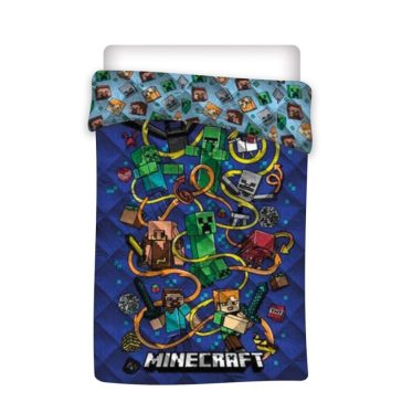Minecraft Arrows Blue steppelt ágytakaró, paplan 140x200cm