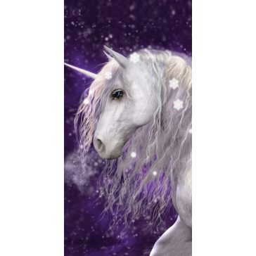   Unikornis Purple fürdőlepedő, strand törölköző 70x140cm