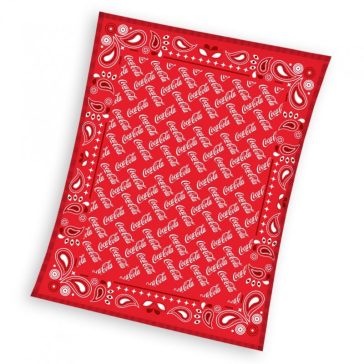 Coca-Cola Retro Red coral fleece polár takaró 150x200cm