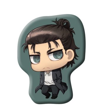   Attack on Titan Eren formapárna, díszpárna 38 x 30 cm Velúr