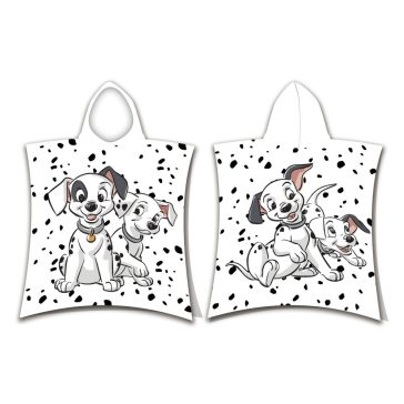   Disney 101 Kiskutya White strand törölköző poncsó 50x115cm