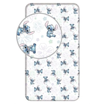   Disney Lilo és Stitch, A csillagkutya Ohana White gumis lepedő 90x200 cm