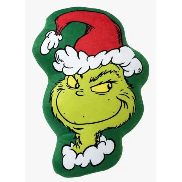A Grincs Green Smile formapárna, díszpárna 36x23 cm