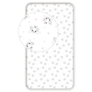Disney Marie cica Dots gumis lepedő 90x200 cm