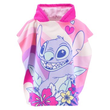   Disney Lilo és Stitch, A csillagkutya Angel strand törölköző poncsó 55x110 cm (Fast Dry)