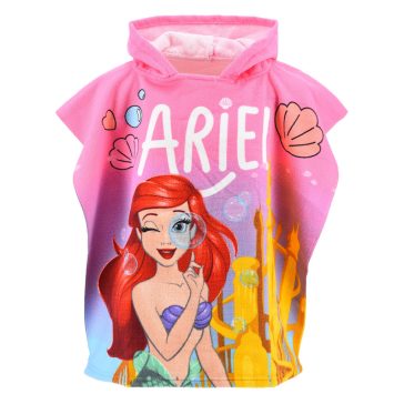   Disney Hercegnők Ariel Pink strand törölköző poncsó 55x110 cm (Fast Dry)